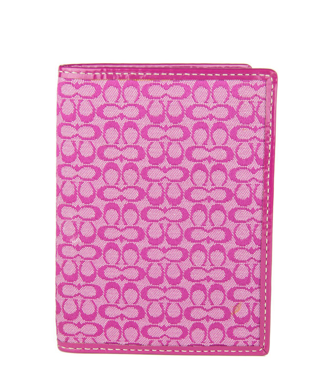 Pink Coach Passport Holder