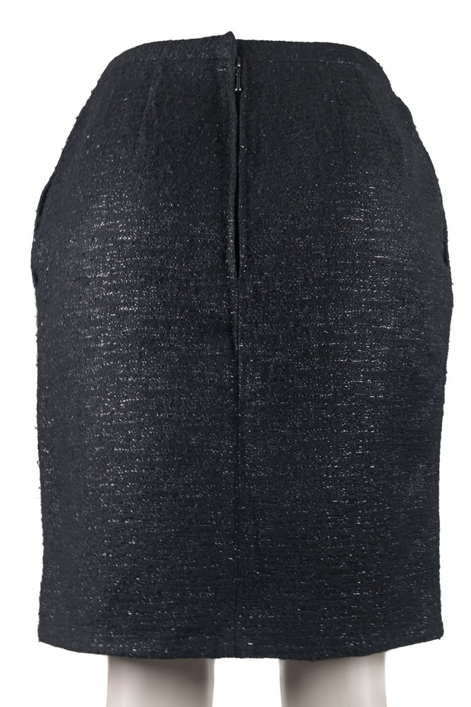 Black Wool Peter Som Skirt On Sale