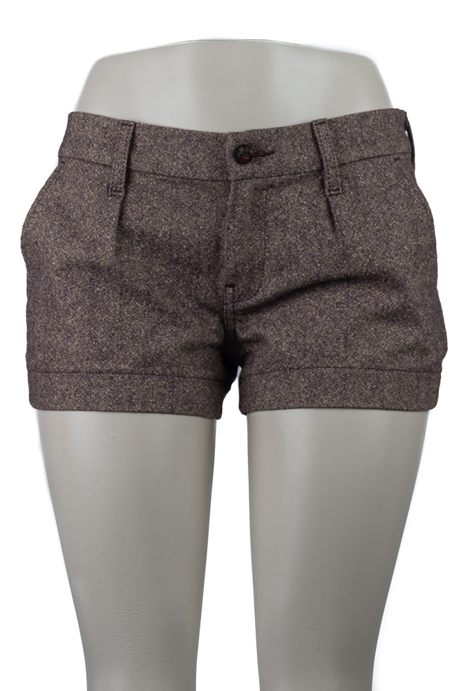 Brown Tweed 7 For All Mankind Shorts