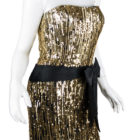 Sherri Hill Gold Sequin Bead Dress