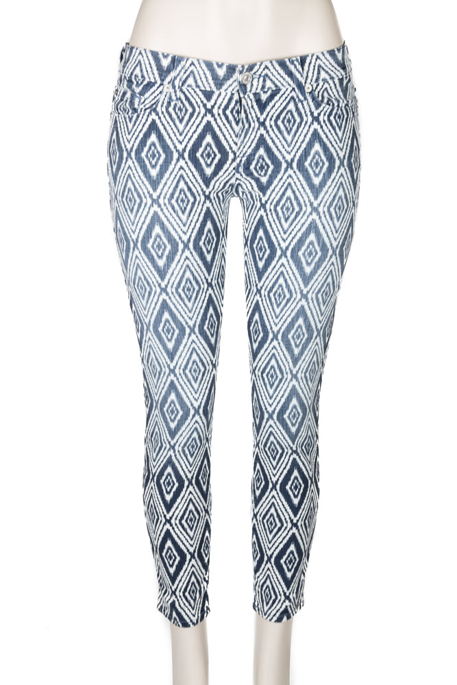 7 For All Mankind Ikat Cropped Skinny Jeans