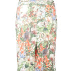 7 For All Mankind Denim Floral Skirt