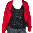 Red St. John Cropped Shrug