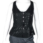 Black Giogio Armani Sequin Top