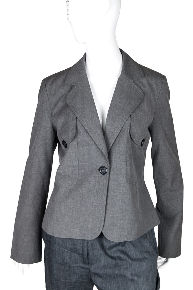 Michael Kors Gray Fitted Blazer