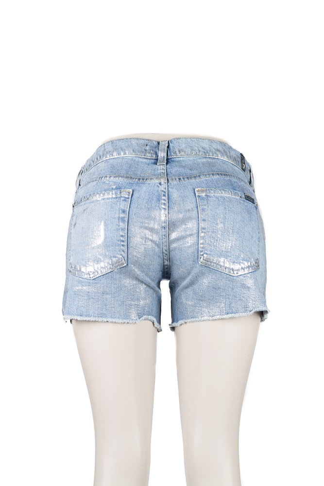 7 For All Mankind Metallic Cutoff Shorts