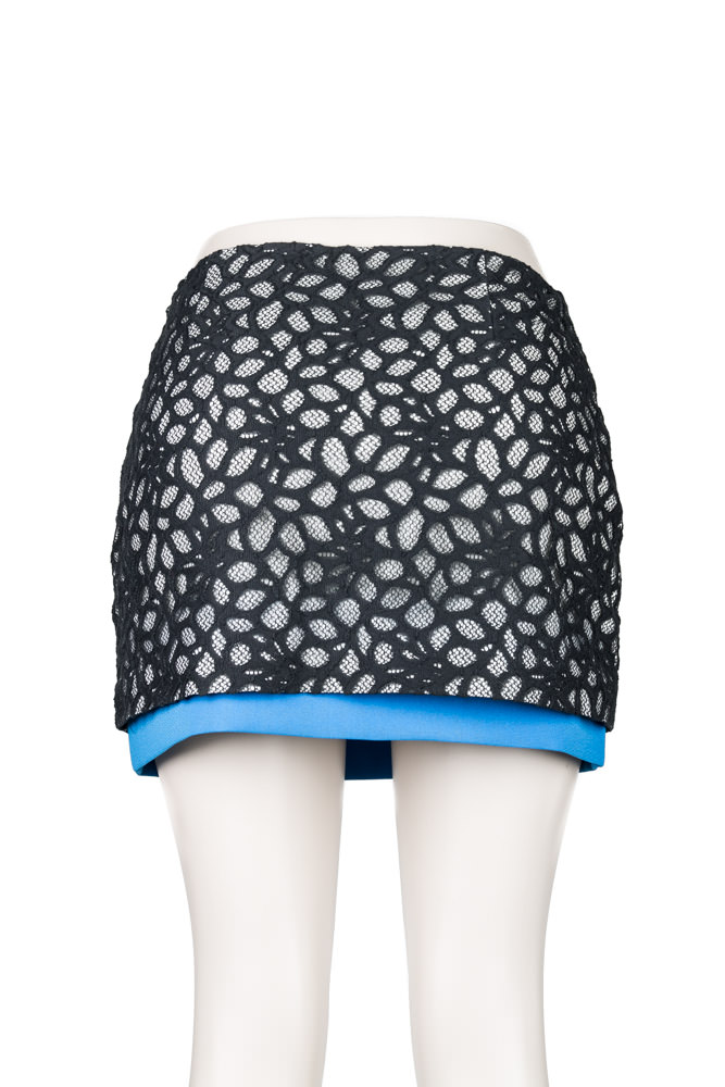 DVF Black Lace Mini Skirt