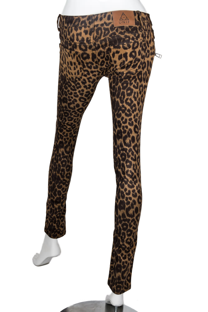 UNIF Leopard Pants With Zippers