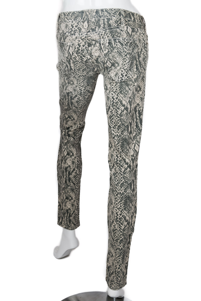 Current/Elliott Snakeskin Ankle Skinny Jeans